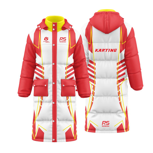 karting teamwaer long puffy jacket custom