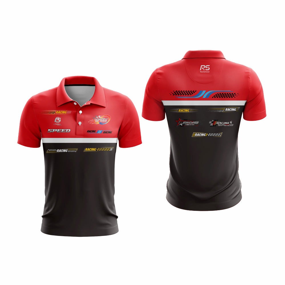 sublimation karting teamwear polo shirts custom