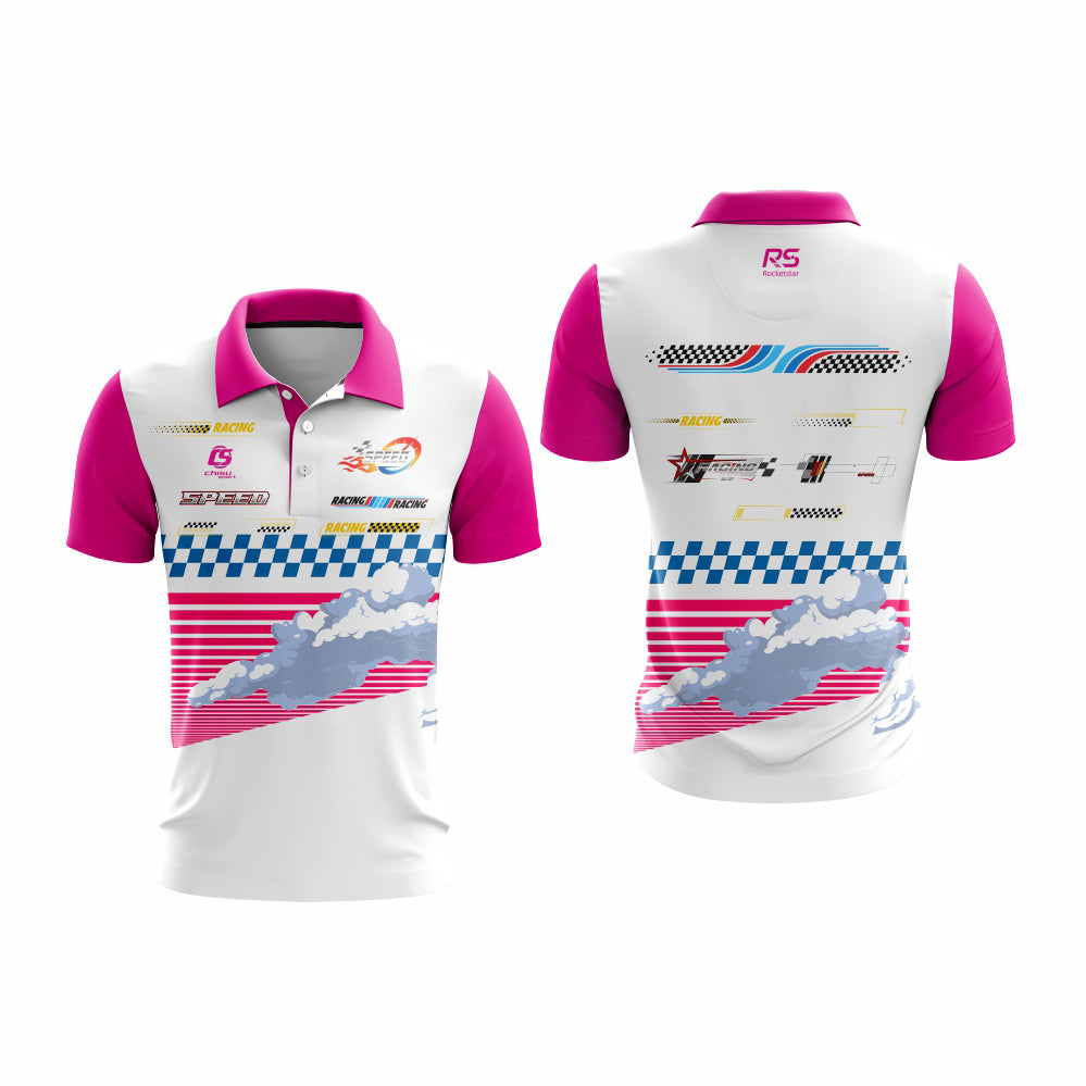 sublimation karting teamwear polo shirts custom