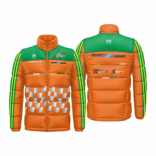 sublimated karting puffy down jacket